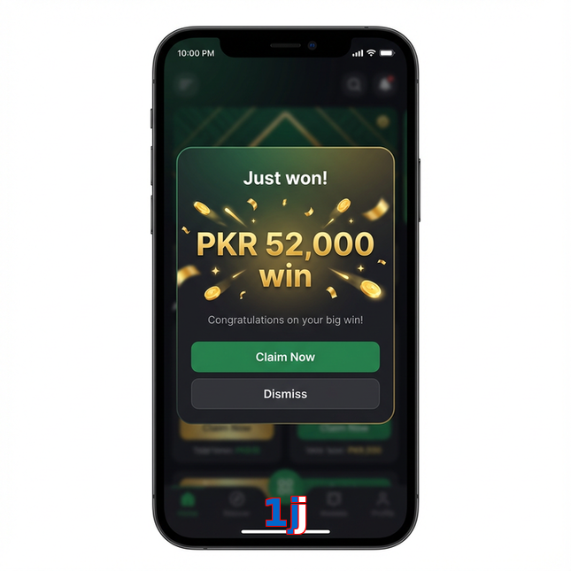 Main screen of 1Jj win page for PK players